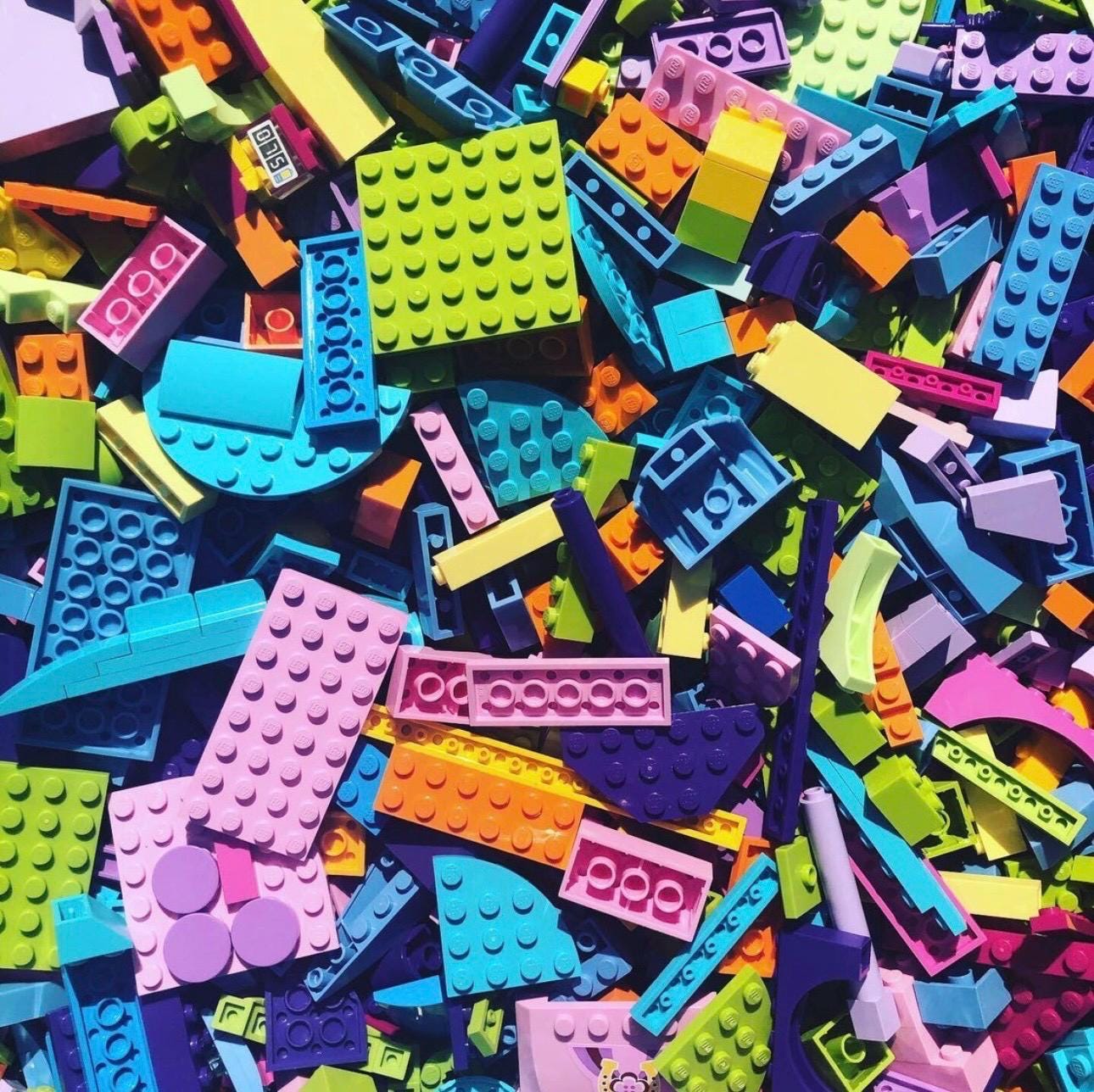 LEGO Bright Color Brick Mix – 8oz Bulk Genuine LEGO Pieces