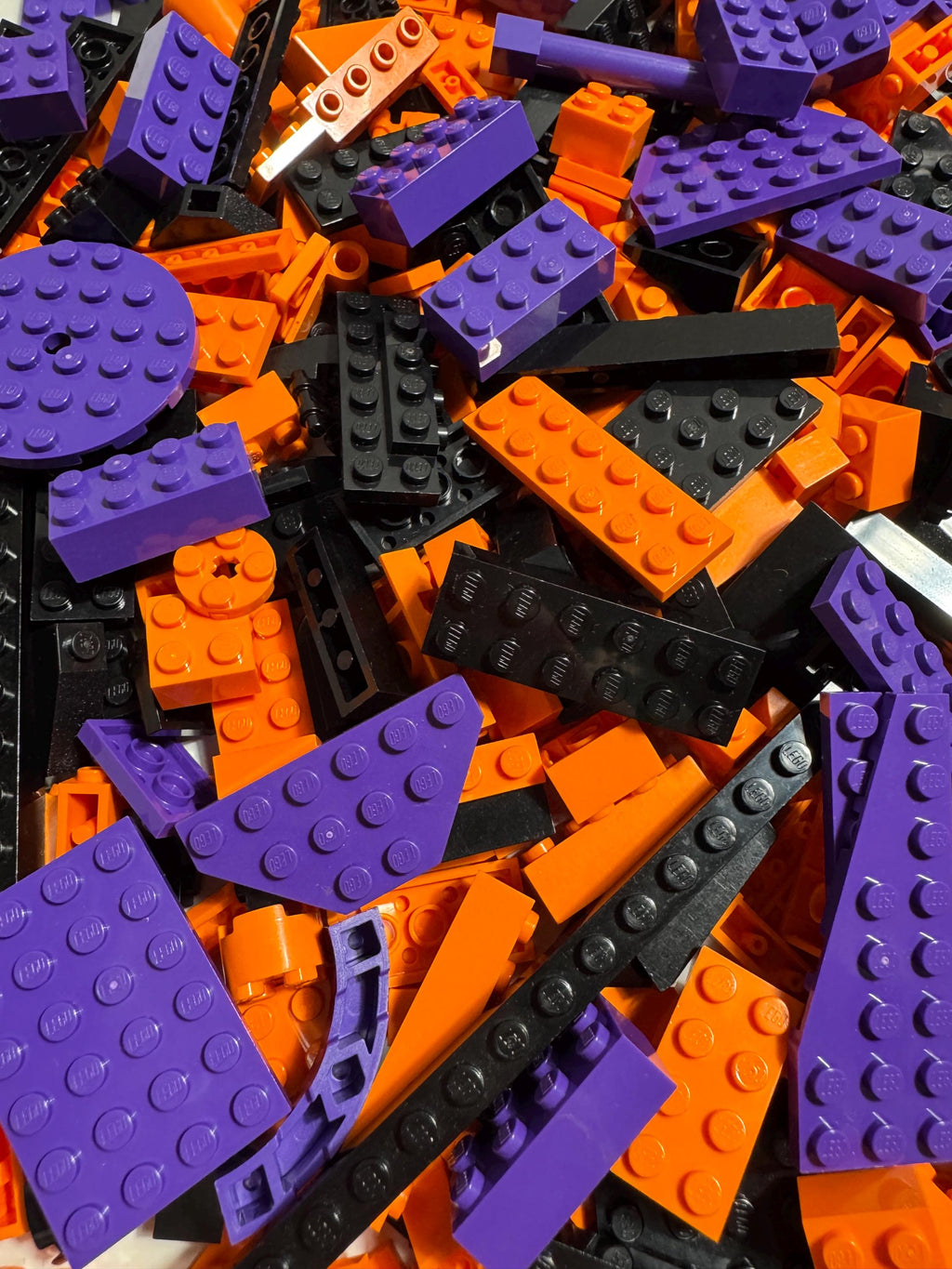 Halloween LEGO Mix Orange Black & Purple Parts Set of 100 Pieces - Handpicked and Curated