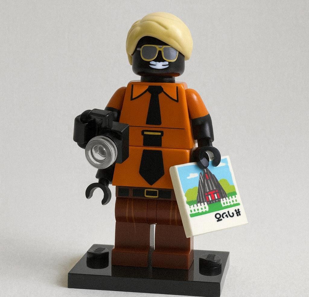 LEGO Ninjago Flashback Lord Garmadon Minifigure – CMF 71019 Figure 15 w/ Camera & Postcard – Genuine LEGO