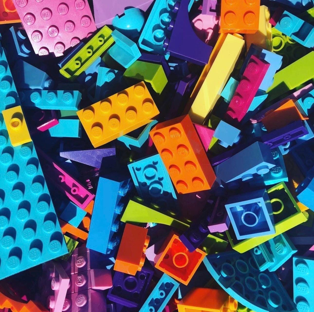 LEGO Bright Color Brick Mix – 8oz Bulk Genuine LEGO Pieces