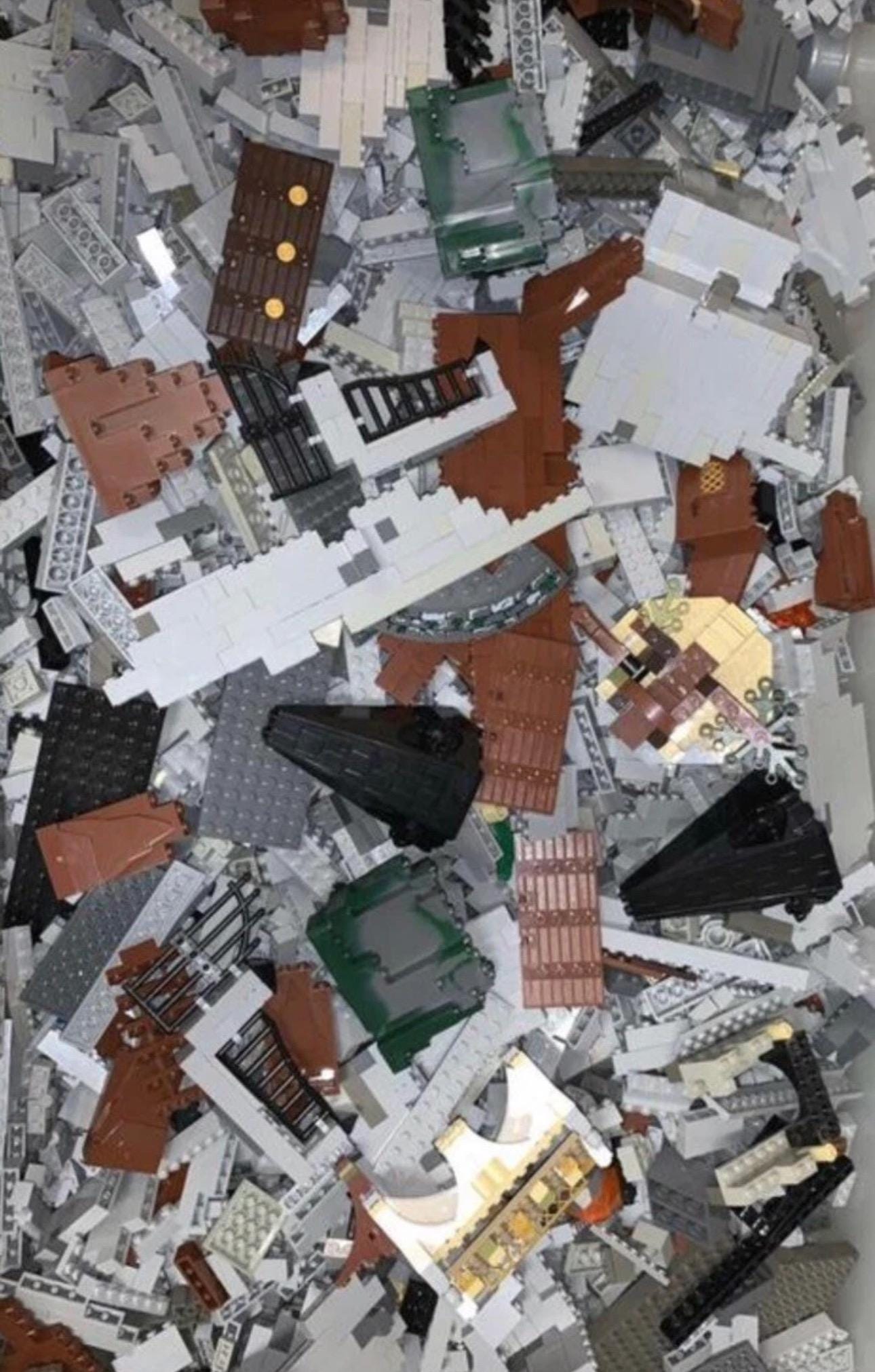 LEGO Castle Lot, 1 lb Bulk Bricks, Slopes & Accessories