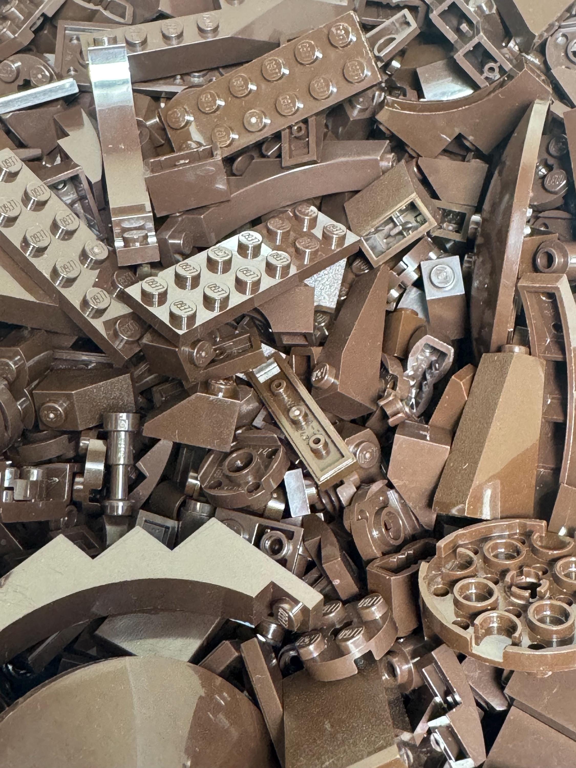 100 Dark Brown LEGO Pieces | Genuine LEGO Brick Lot | New & Excellent Condition | MOC Building Parts