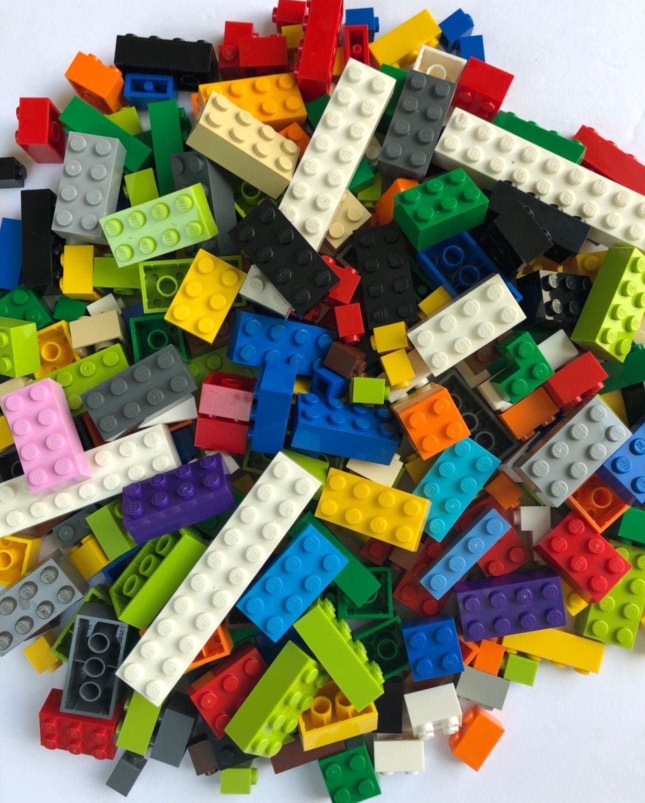 LEGO Blocks Only Assorted Sizes & Colors - 200 Piece Count