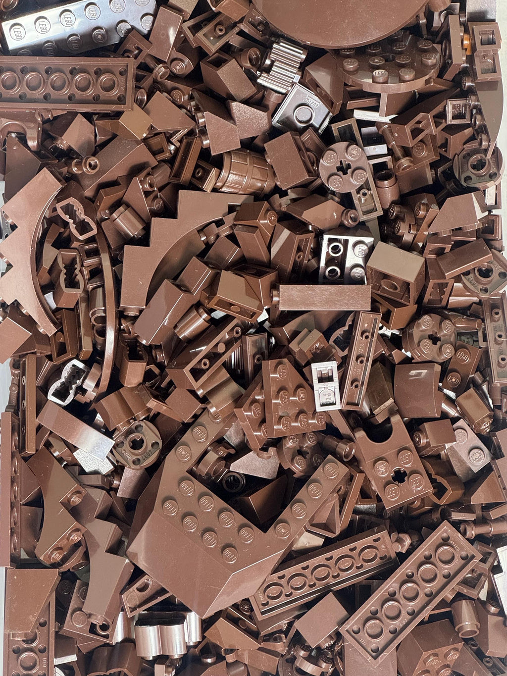 100 Dark Brown LEGO Pieces | Genuine LEGO Brick Lot | New & Excellent Condition | MOC Building Parts
