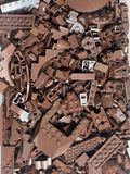 100 Dark Brown LEGO Pieces | Genuine LEGO Brick Lot | New & Excellent Condition | MOC Building Parts