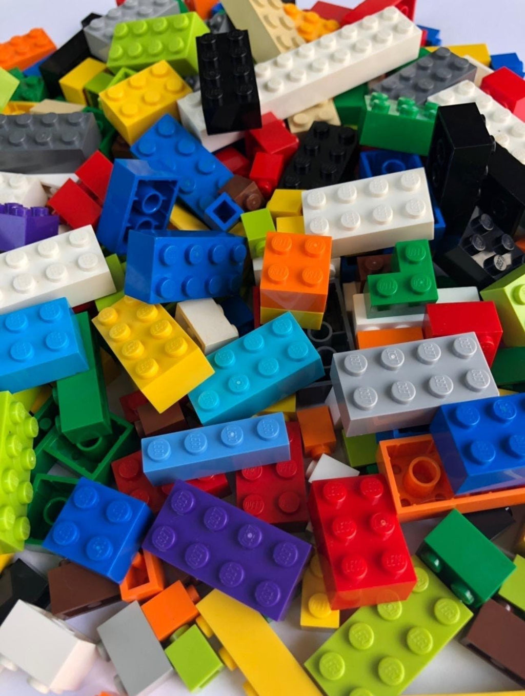 LEGO Blocks Only Assorted Sizes & Colors - 100 Piece Count – System Bricks