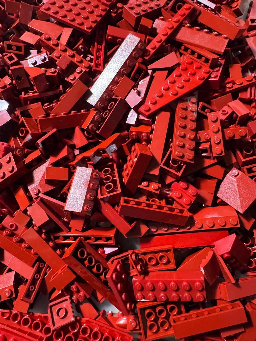 Dark Red LEGO® Bricks – Burgundy Bulk Assorted Pieces, MOC Builder Lot