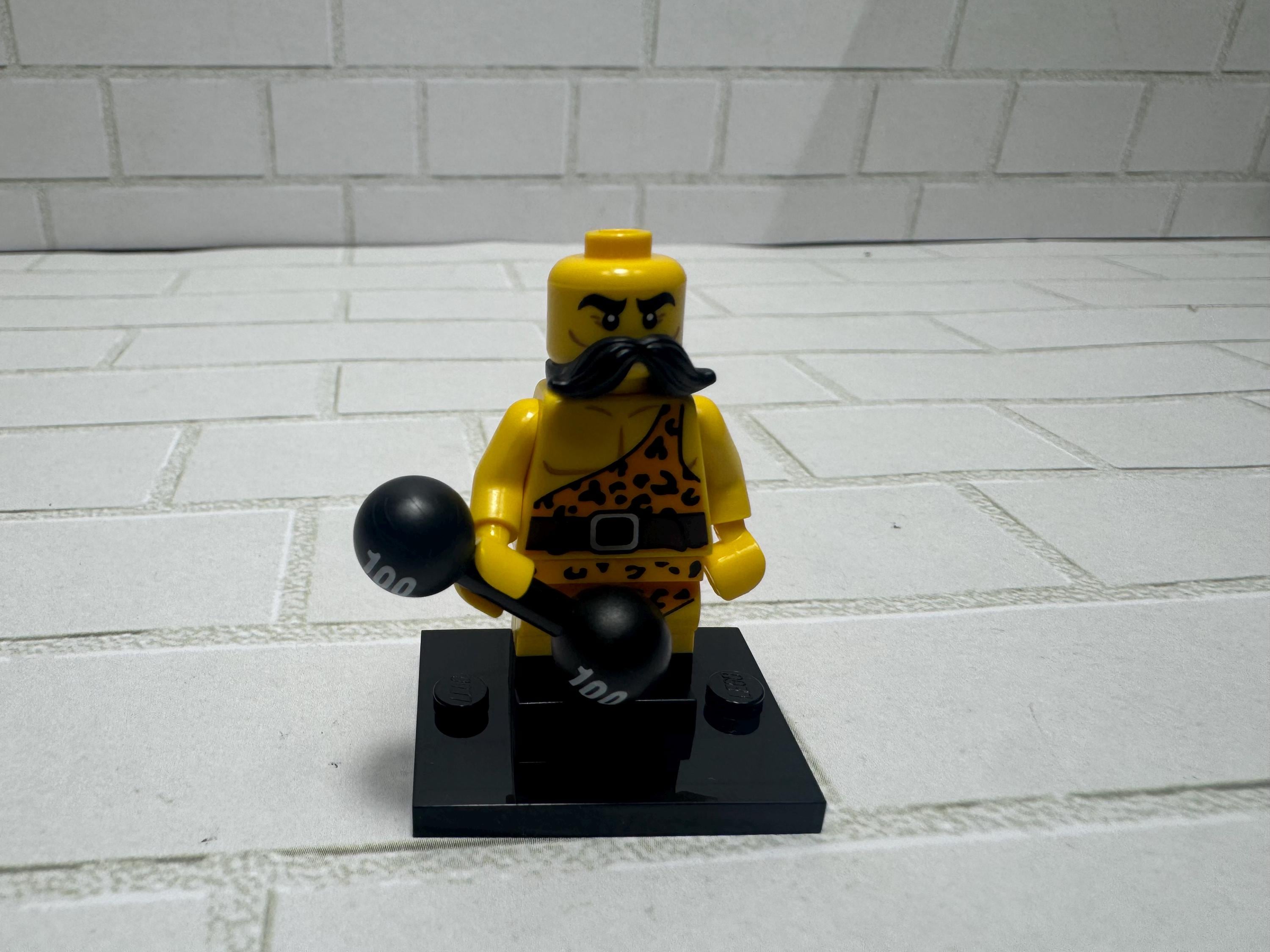LEGO Minifigures Series 17 Strongman Weightlifter 71018 – Authentic LEGO Figure with Barbell – New/Excellent Condition