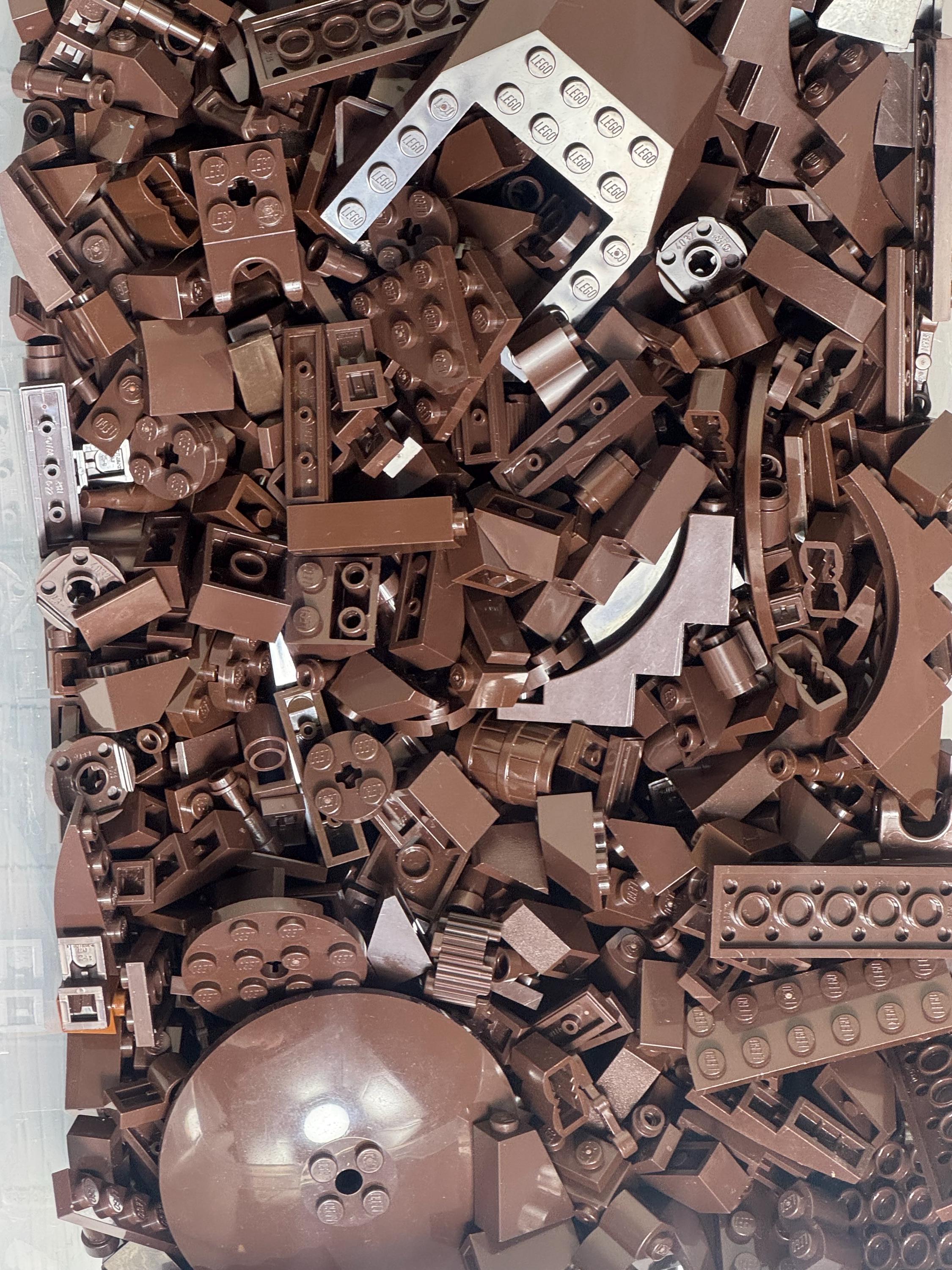 100 Dark Brown LEGO Pieces | Genuine LEGO Brick Lot | New & Excellent Condition | MOC Building Parts