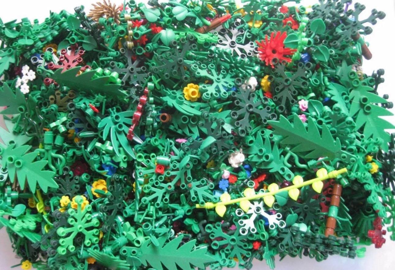 LEGO Foliage & Flower Parts – 25-Piece Landscape Kit for MOCs, Minifigure Gardens, Dioramas