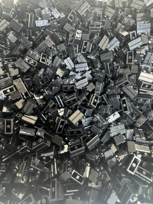 25 LEGO® Black 1x2 Masonry Bricks – New Genuine LEGO Parts – Patterned Blocks