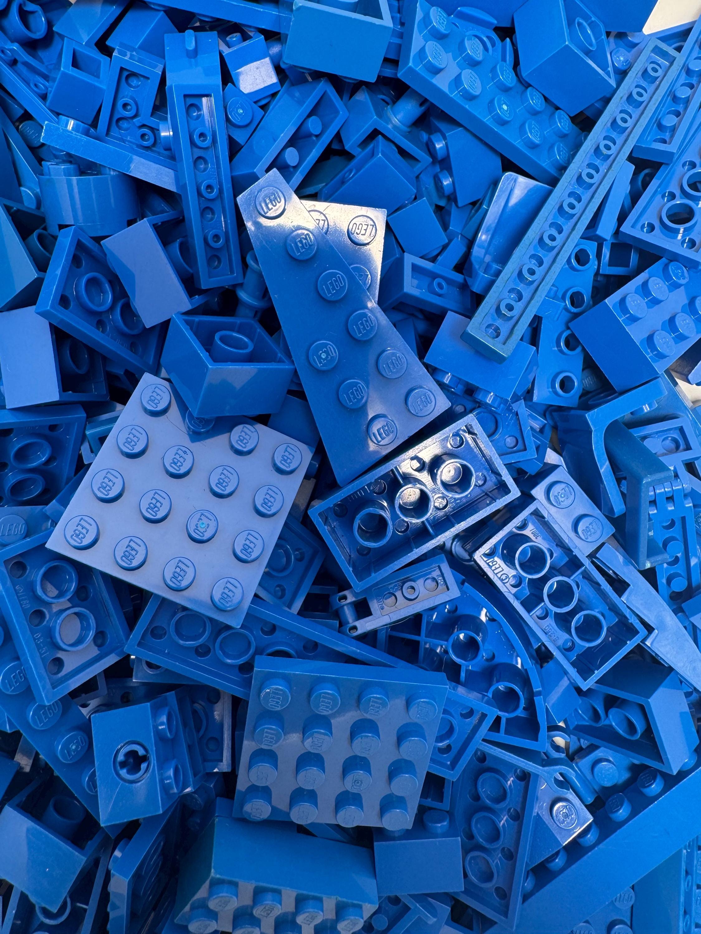 100pc Blue LEGO® Bricks – Genuine Mixed Parts Building Lot