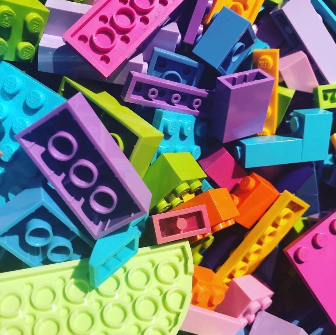 LEGO Bright Color Brick Mix – 8oz Bulk Genuine LEGO Pieces