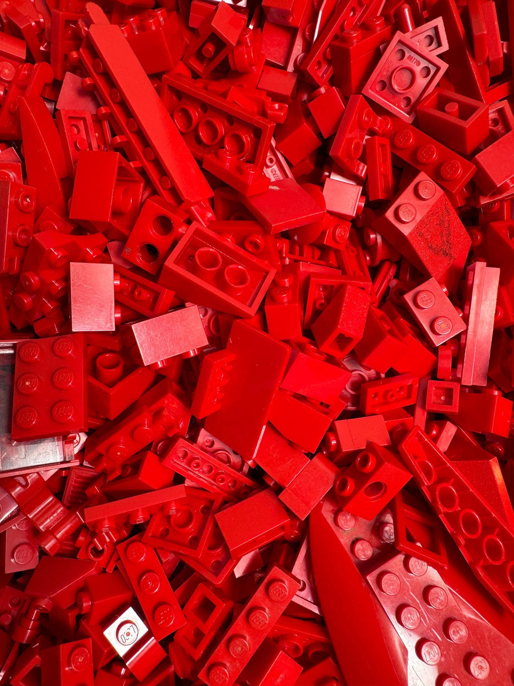 LEGO Red Pieces Only Assorted Sizes & Shapes - 300 Piece Count LEGOs ...