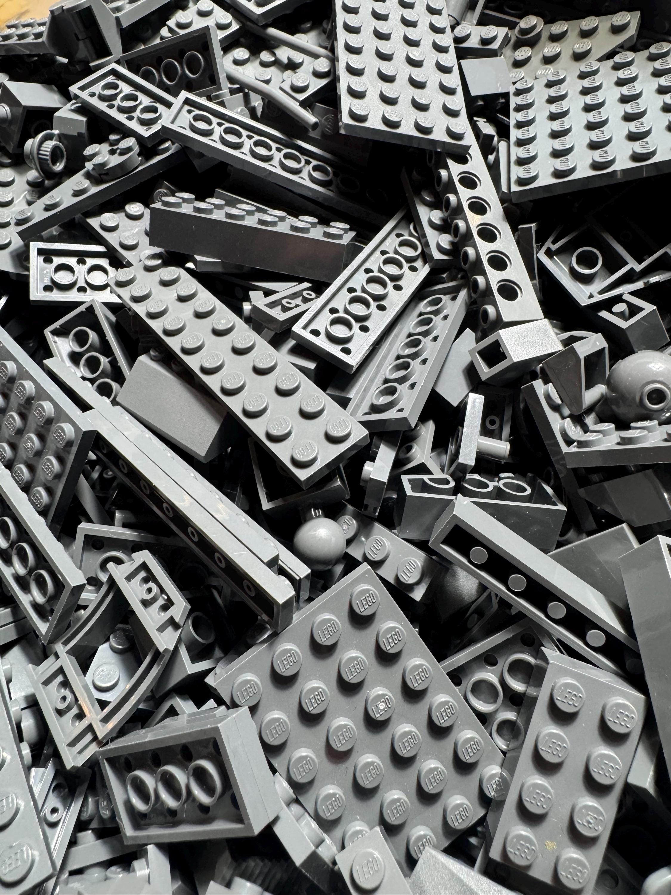 Dark Bluish Gray LEGO® Bricks – 100 Assorted Pieces for MOCs