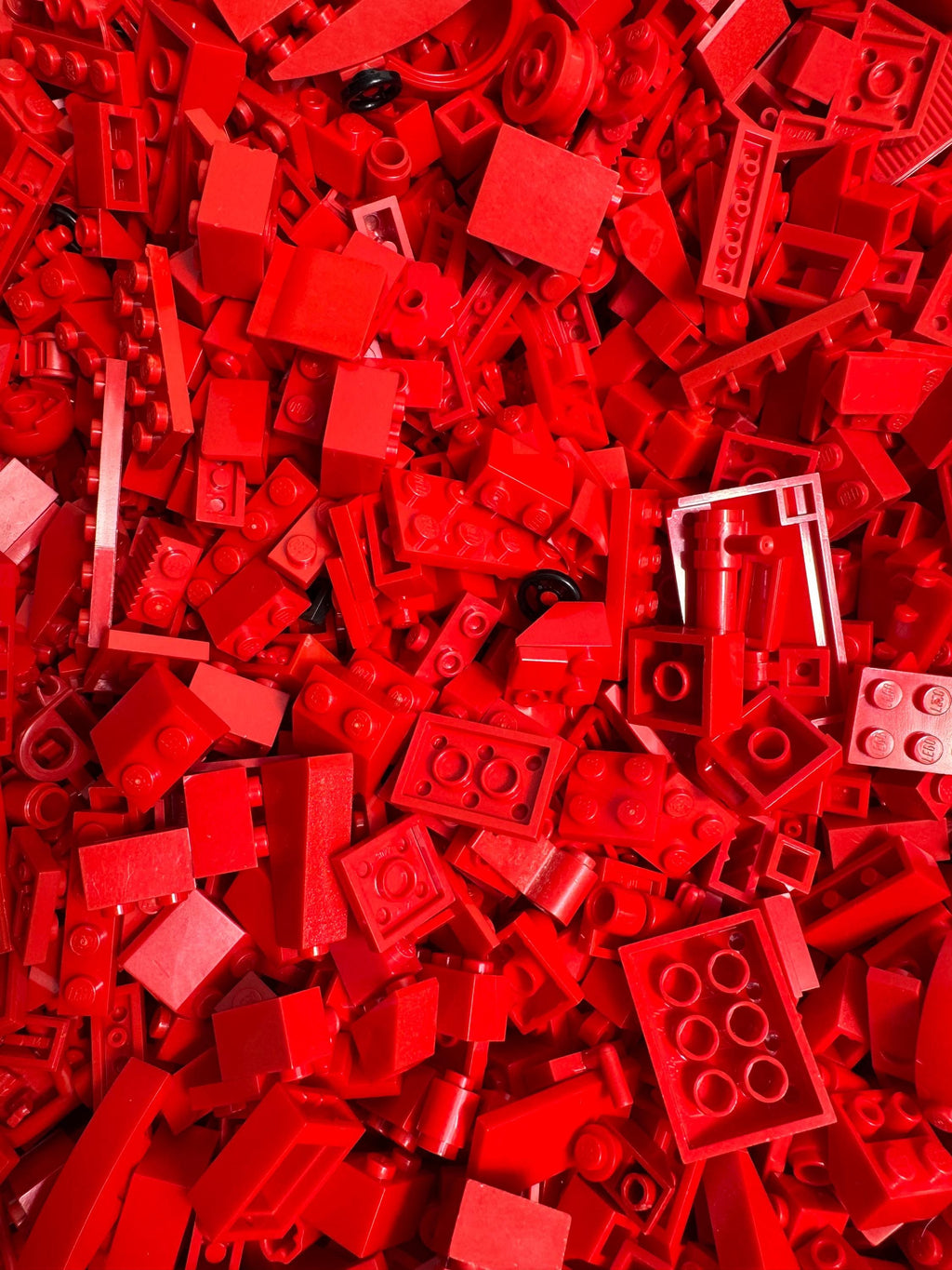 LEGO Red Pieces Only Assorted Sizes & Shapes - 300 Piece Count LEGOs ...